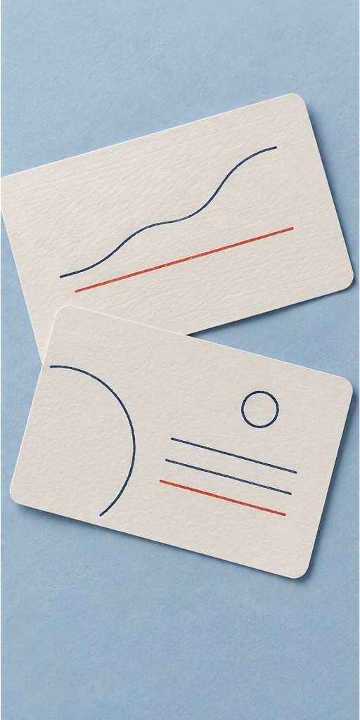 Illustrative paper cards with clinical sketches
